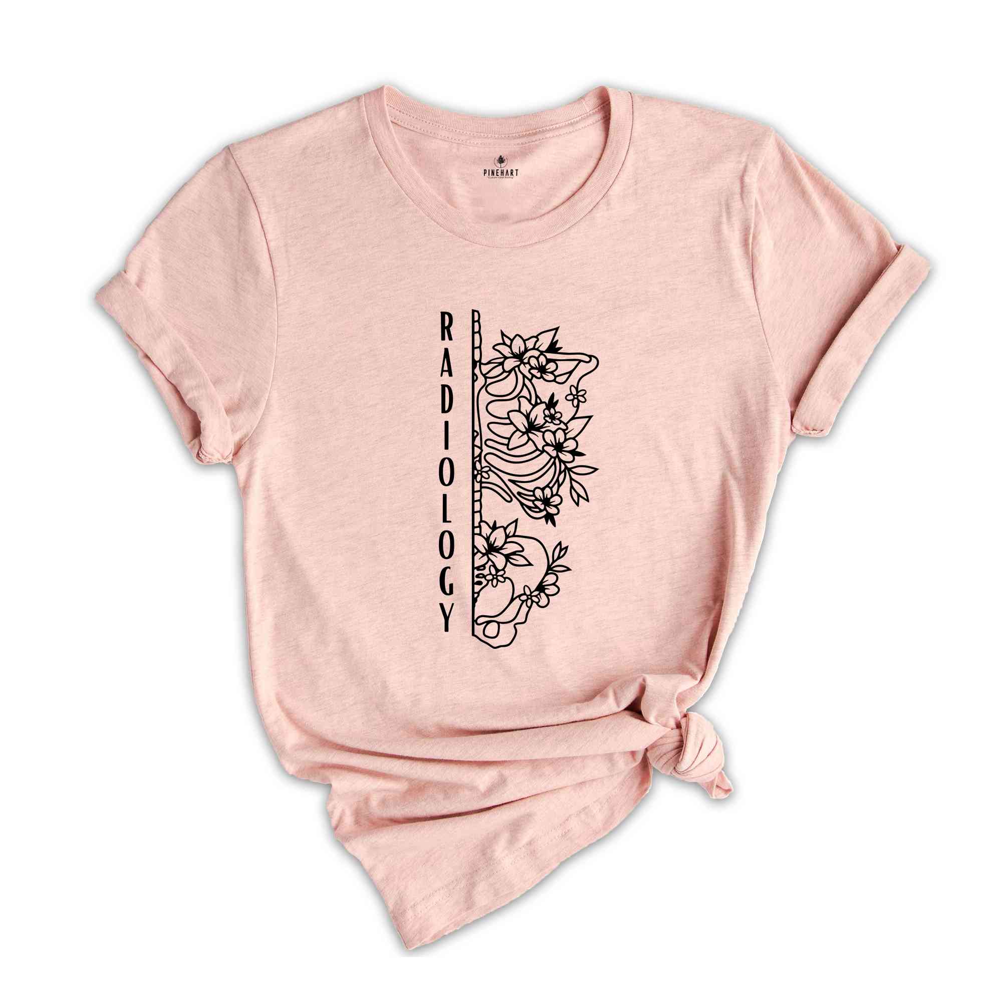 Radiology Floral Skeleton T-shirt, Radiologist Shirt, Radiology Technician Shirt, Sonography Shirt, Rad Tech Shirt