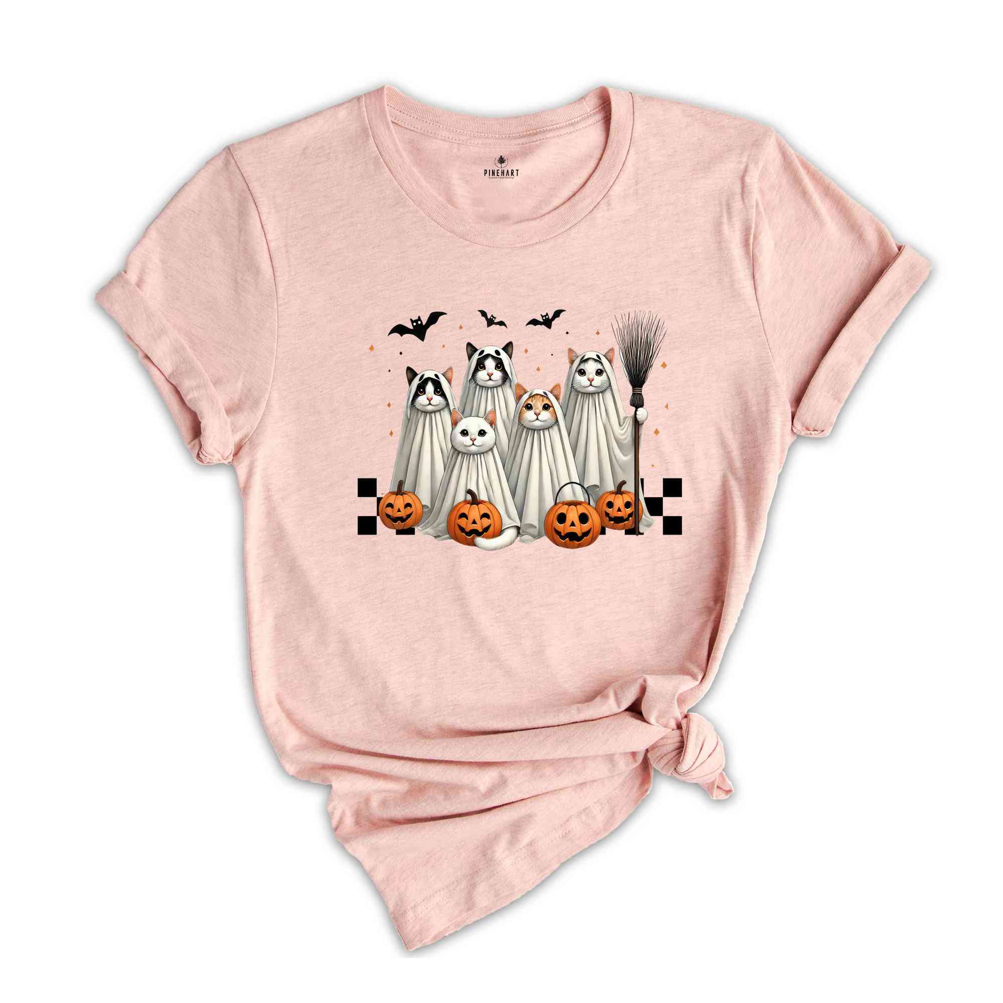 Halloween Ghost Cats Shirt, Halloween Cat Shirt, Ghost Cat Shirt, Cat Mama Shirt, Cat Lover Gift, Spooky Season Shirt, Ghost Shirt