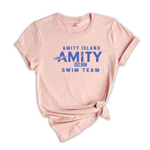 Amity Island Swim Team Shirt, Jaws Shirt, Funny Movie Shirt, Amity Island Movie Shirt, Great White Shark Shirt, Swim Shirt, Beach Shirt