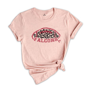 Falcons Football Team Shirt, Go Falcons Shirt, Leopard Go Falcons Tee, Falcons Mascot Shirt, Falcons Cheer Tee, Falcons Spirit Shirt,