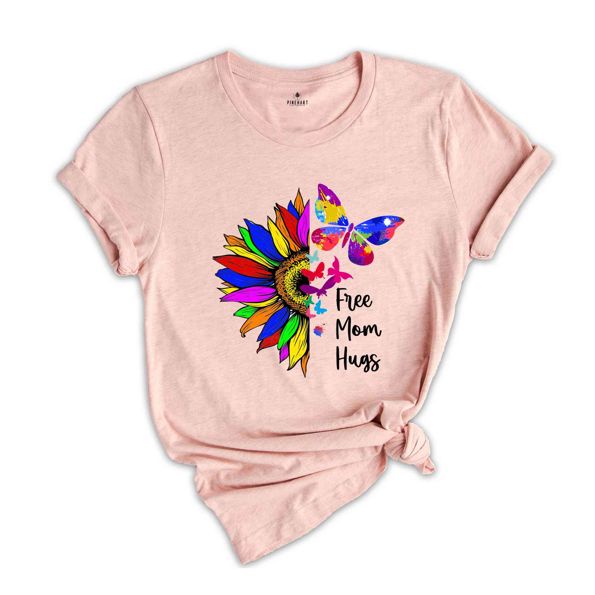 Free Mom Hugs Shirt, Floral Pride Shirt, Queer Shirt, Lesbian Shirt, Pride Ally Shirt, Rainbow Shirt, Gay Shirt, Pride Month Shirt