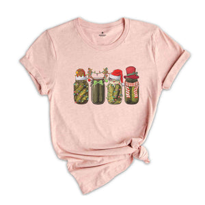 Canned Pickles Christmas Light Shirt, Pickle Lover Shirt, Pickle Jar Shirt, Canning Season Shirt, Christmas Food