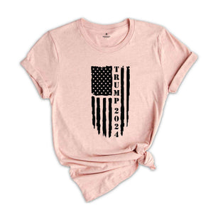 Trump 2024 American Flag T-Shirt, Trump Shirt, Election T-Shirt, Patriotic Gifts, Trump Voting Shirt, Republican Shirt