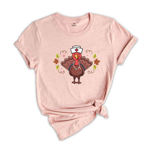 Nurse Turkey Shirt, Thanksgiving Nurse Shirt, Nurse T-Shirt, Gift for Nurse, Fall Nurse Shirt, Turkey Apparel, Cute Turkey Shirt