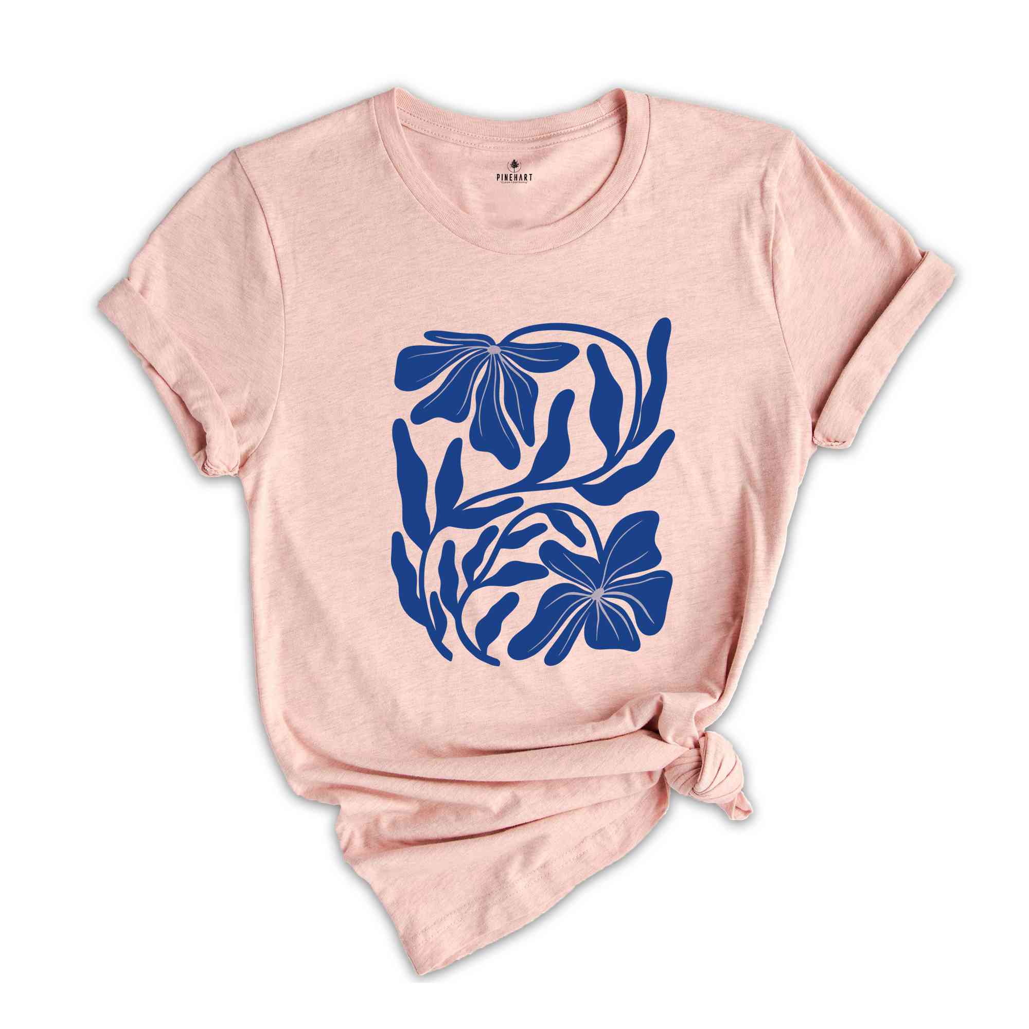 Blue Flower Shirt, Floral Shirt, Mothers Day Gift Shirt, Gardener T-shirt, Flowers Gift, Botanical Shirt