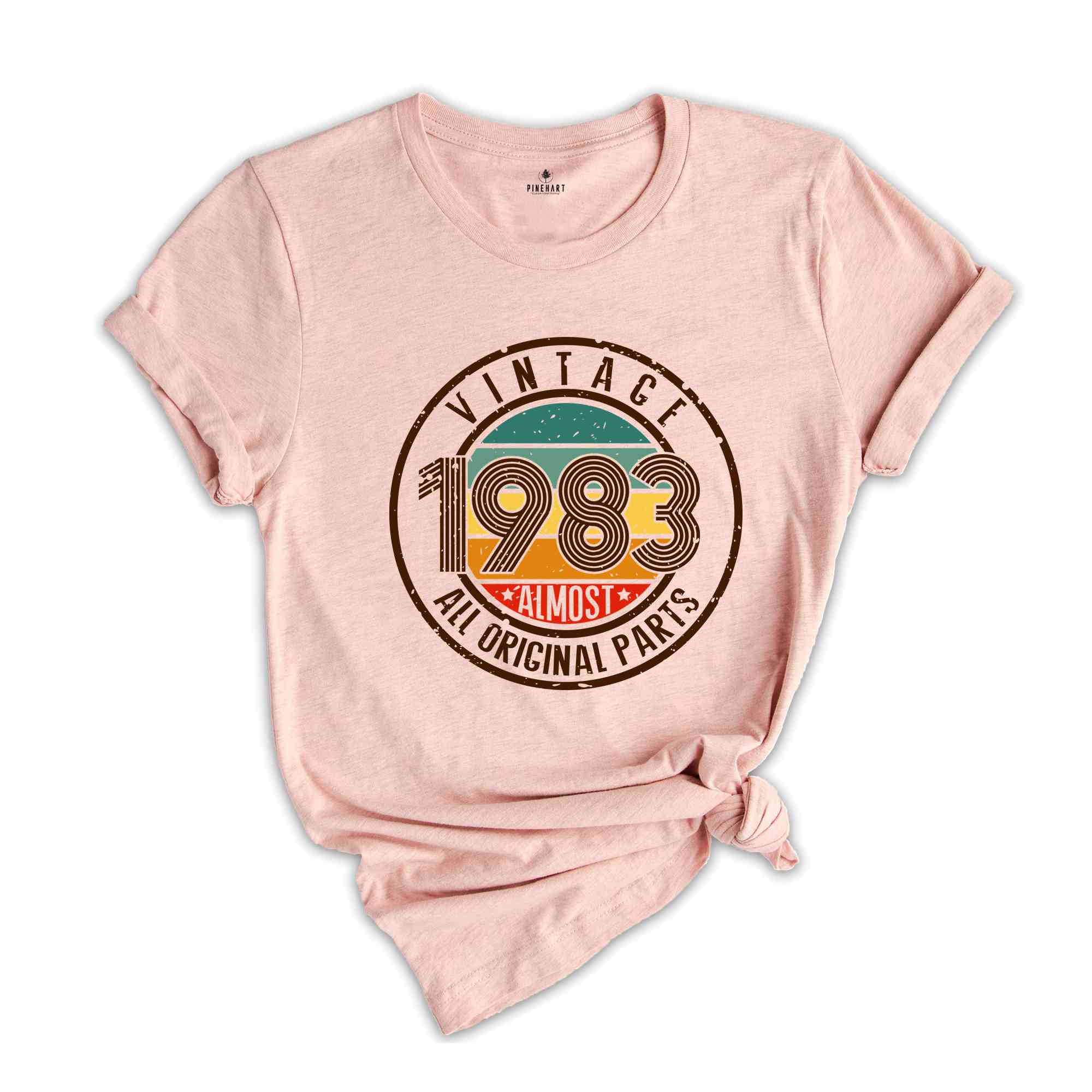 Vintage 1983 All Original Parts Shirt, 41st Birthday Shirt, 1983 Birthday Shirt, Retro 41st Birthday TShirt, 41 Years Birthday Shirt