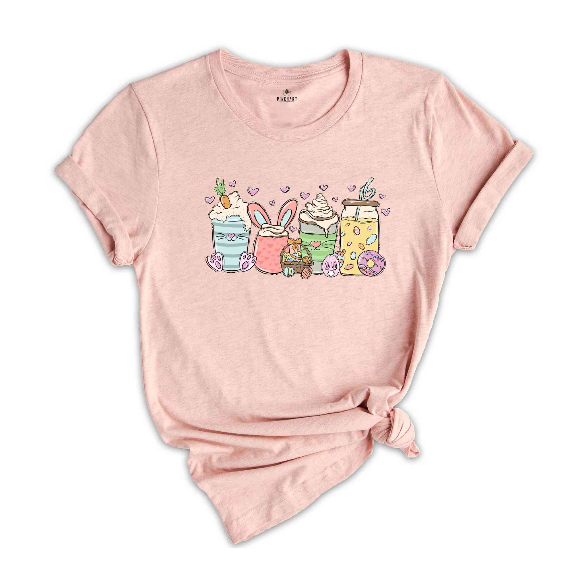 Cute Easter Coffe Cups Shirt, Easter Bunny Shirt, Easter Coffee Shirt, Coffee Lover Shirt, Happy Easter Shirt, Bunny Lover Shirt