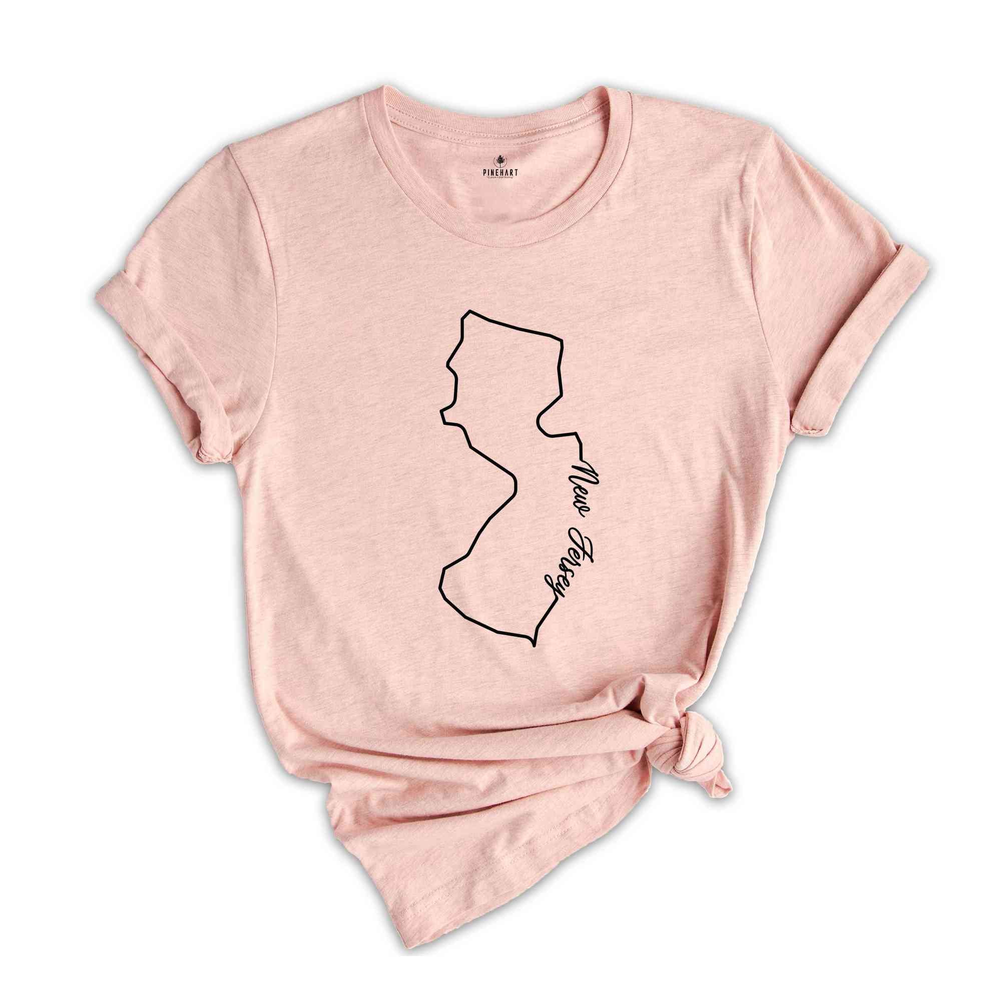 New Jersey State Shirt, The USA State Shirt, New Jersey USA Shirt, New Jersey Map Outline Shirt, US Outline Shirt, United States Shirt