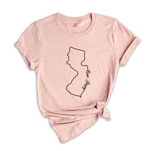 New Jersey State Shirt, The USA State Shirt, New Jersey USA Shirt, New Jersey Map Outline Shirt, US Outline Shirt, United States Shirt