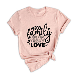 Family A Little Bit Of Crazy A Little Bit Of Loud & A Whole Lot Of Love T-Shirt, Family Matching Shirts, Family Gifts