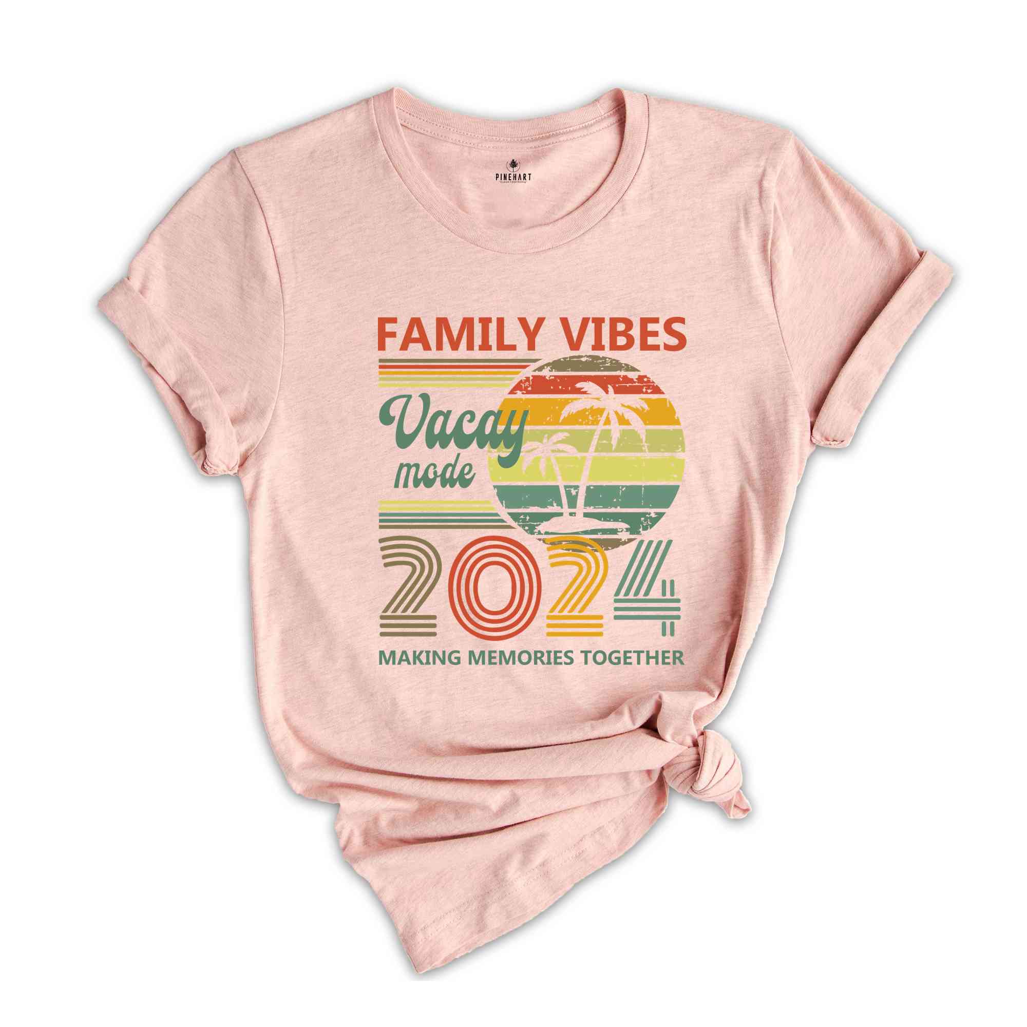 Vintage 2024 Vacation Shirt, Family Vacation T-Shirt, Vacay Mode Shirt, Matching Family Trip Shirts, Making Memories Together Shirt