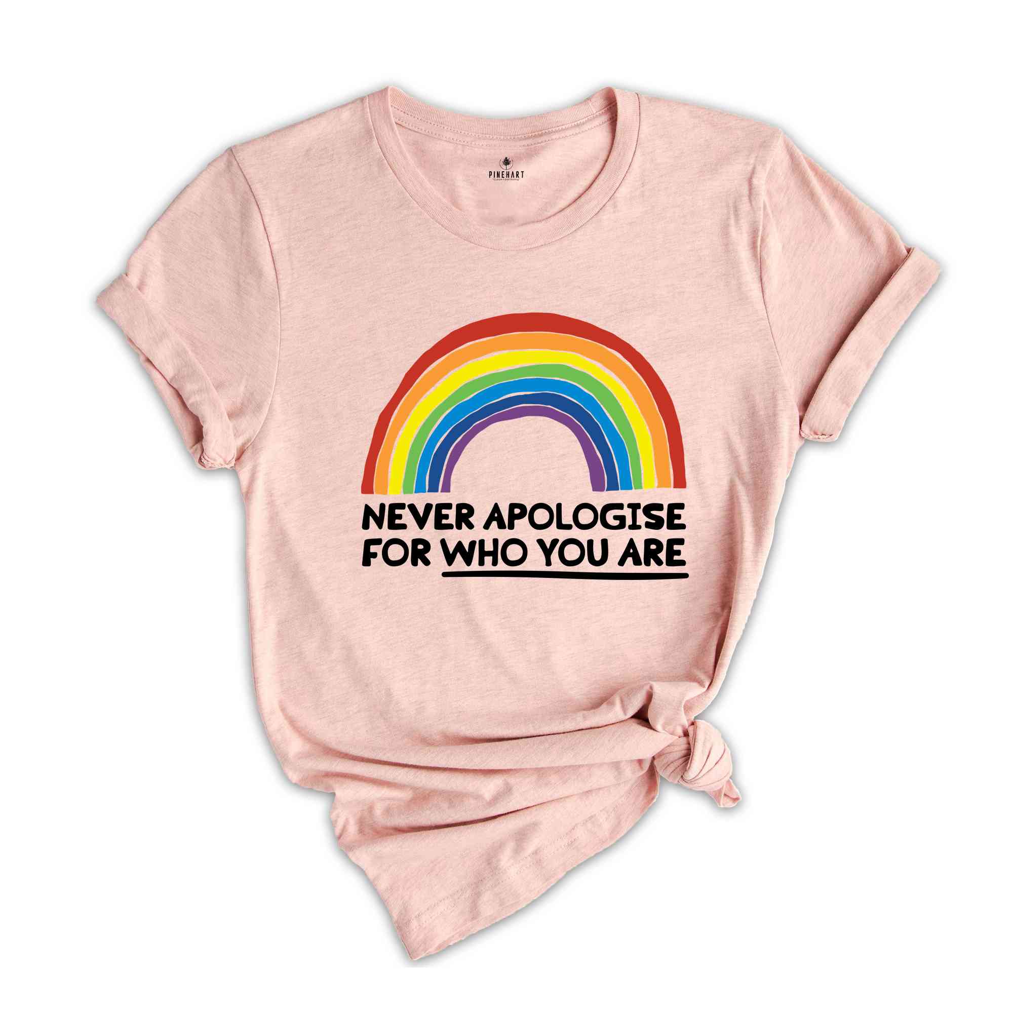 Never Apologise For Who You Are Shirt, Equality Shirt, Human Rights Shirt, Pride Ally Shirt, Pride Month Shirt, LGBTQ Gift Tee