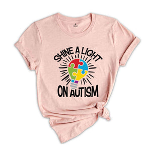 Shine A Light On Autism Shirt, Autism Light Shirt, Autism Puzzle Shirt, Autism Awareness Shirt, Autism Pride Shirt