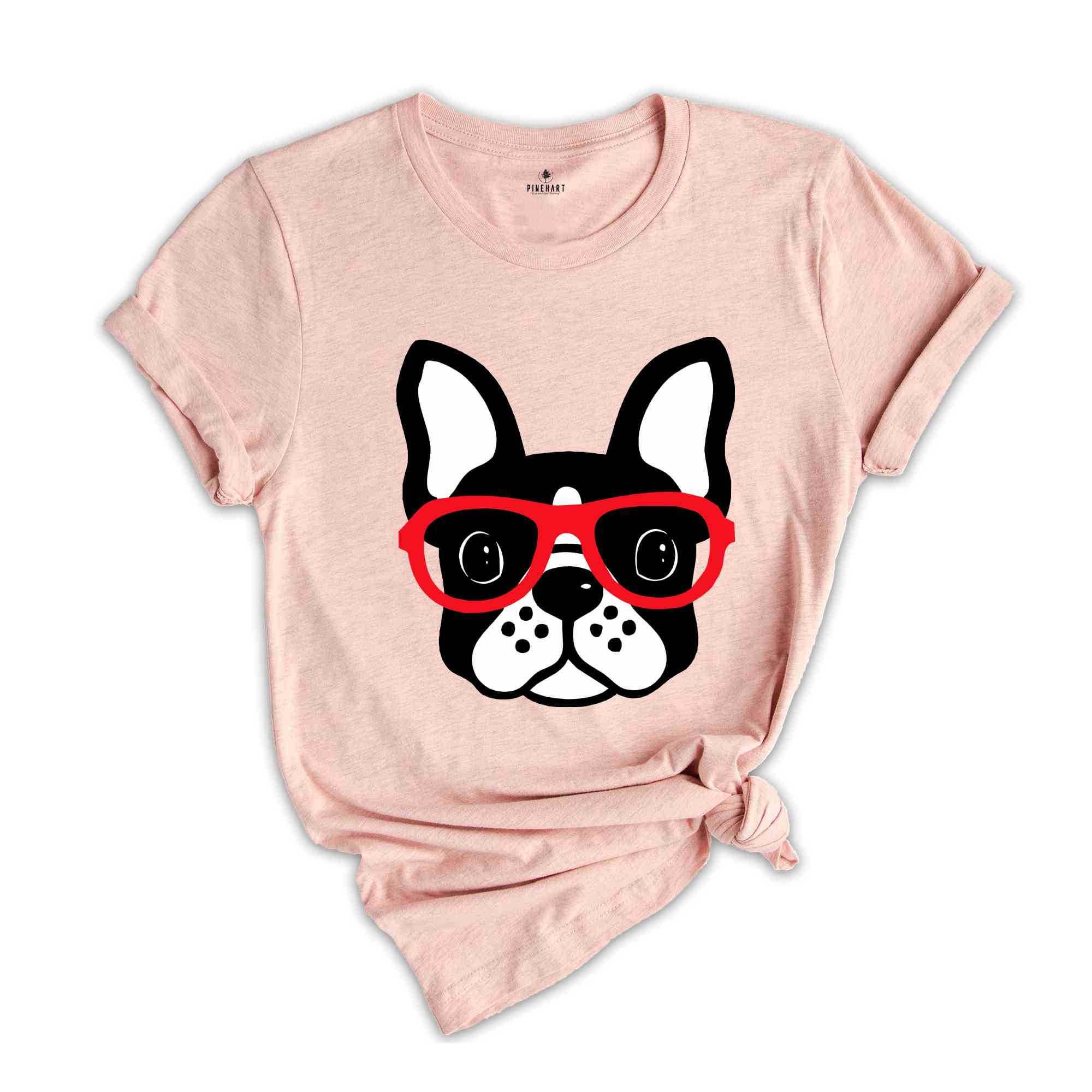 Boston Terrier with Glasses Shirt, Dog Lover Shirt, Boston Terrier T-Shirt, Cute Dog Shirt, Boston Terrier Gift, Animal Shirt