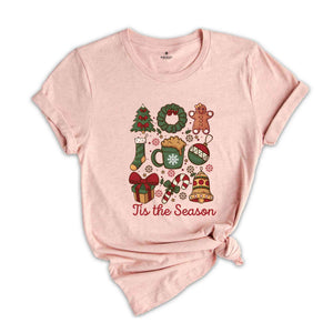 Tis The Season Coquette Shirt, Cute Christmas Shirt, Christmas Candy Shirt, Christmas Tree Shirt, Holiday Shirt, Women's Christmas Shirt