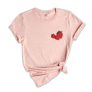 Strawberry Shirt, Fruit Shirt, Botanical Garden T-Shirt, Cottagecore Berries Shirt, Garden Lover Gift, Farmers Market Shirt