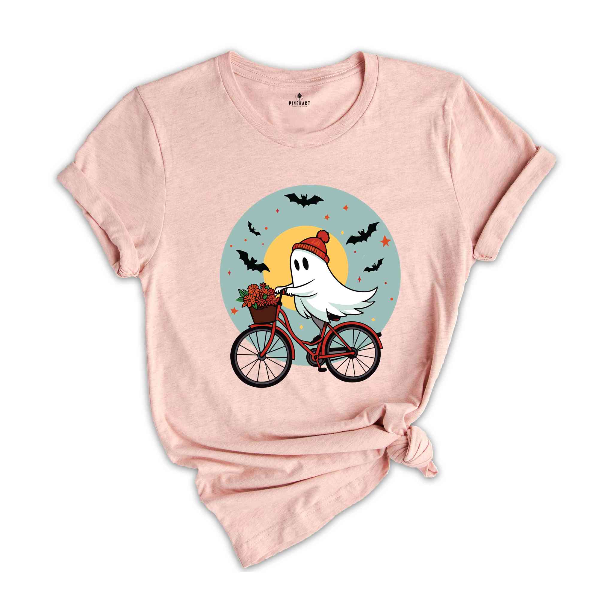 Ghost Bicycle Halloween Shirt, Halloween Ghost Shirt, Halloween Shirt, Fall Shirt, Halloween Party Shirt, Spooky Season Shirt, Spooky Shirt