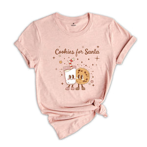 Cookies For Santa Shirt, Christmas Shirt,Vintage Christmas T-shirt, Christmas Tee, Christmas Shirt Gift , Christmas Gifts