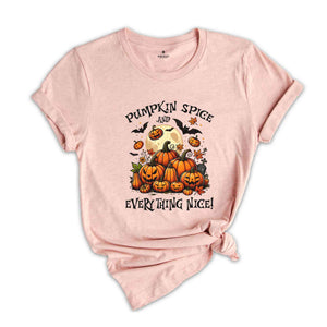 Pumpkin Spice And Everything Nice Shirt, Witch Shirt, Fall Shirt, Halloween Party Shirt, Working Women Union Shirt