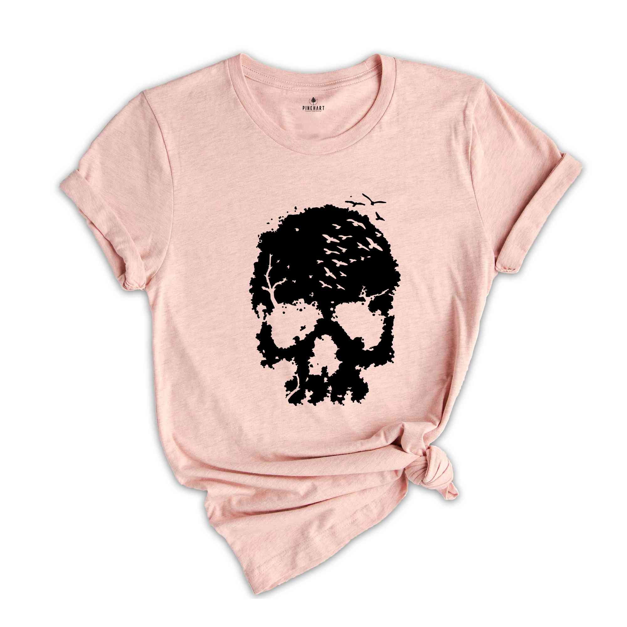 Halloween Skull Shirt, Skull Shirt, Skull with Birds Shirt, Halloween Party Shirt, Cute Halloween Shirt, Cute Skull Shirt