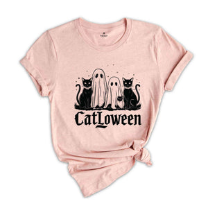 Catloween Shirt, Halloween Cats Shirt, Cat Shirt, Ghost Shirt, Halloween Shirt, Cool Halloween Cats Shirt, Cat Lover Shirt, Spooky Shirt