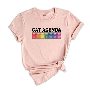 Gay Agenda Shirt, Gay Shirt, Lesbian Shirt, Cute Pride Shirt, Pride Ally Shirt, LGBTQ Shirt, Pride Month Shirt, Love Is Love Shirt