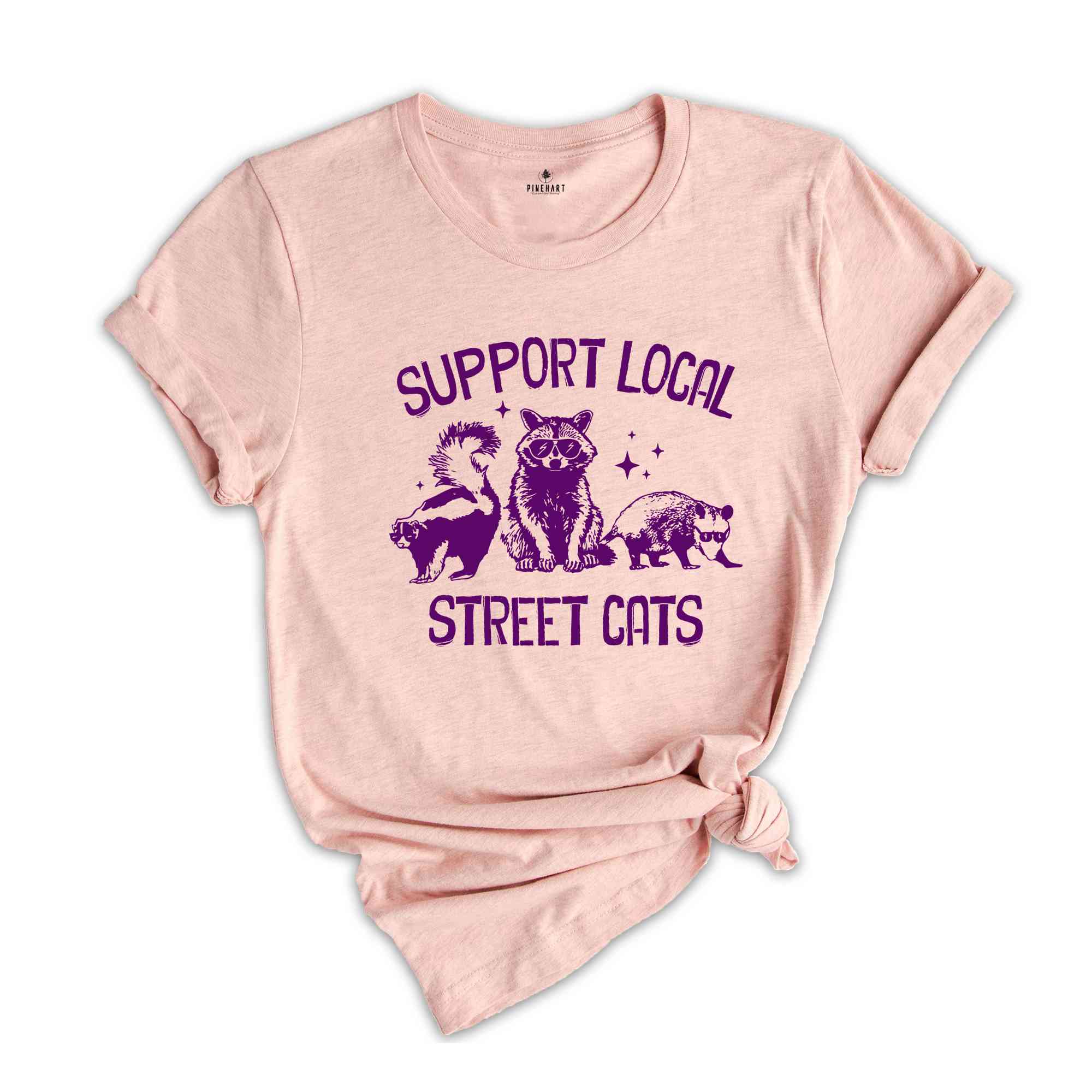 Support Local Street Cats Shirt, Vintage Raccoon Shirt, Vintage Shirts, Raccoon Shirt, Funny Shirts, Funny Trash Cat Shirt