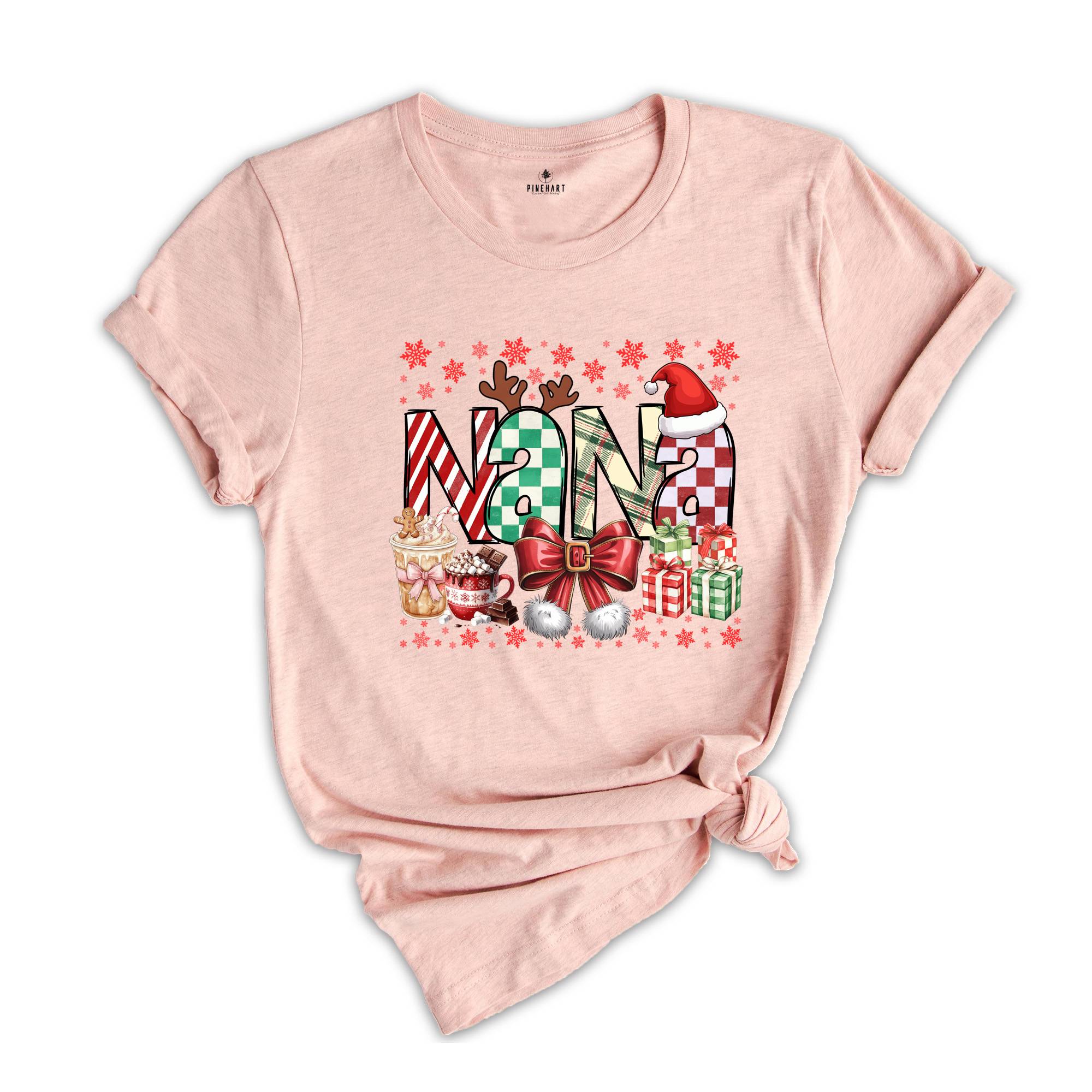 Christmas Nana Shirt, Nana Shirt, Nana Announcement Tee, Nana Claus Shirts, Christmas Nana Reveal Gift, Nana Grammy Shirt