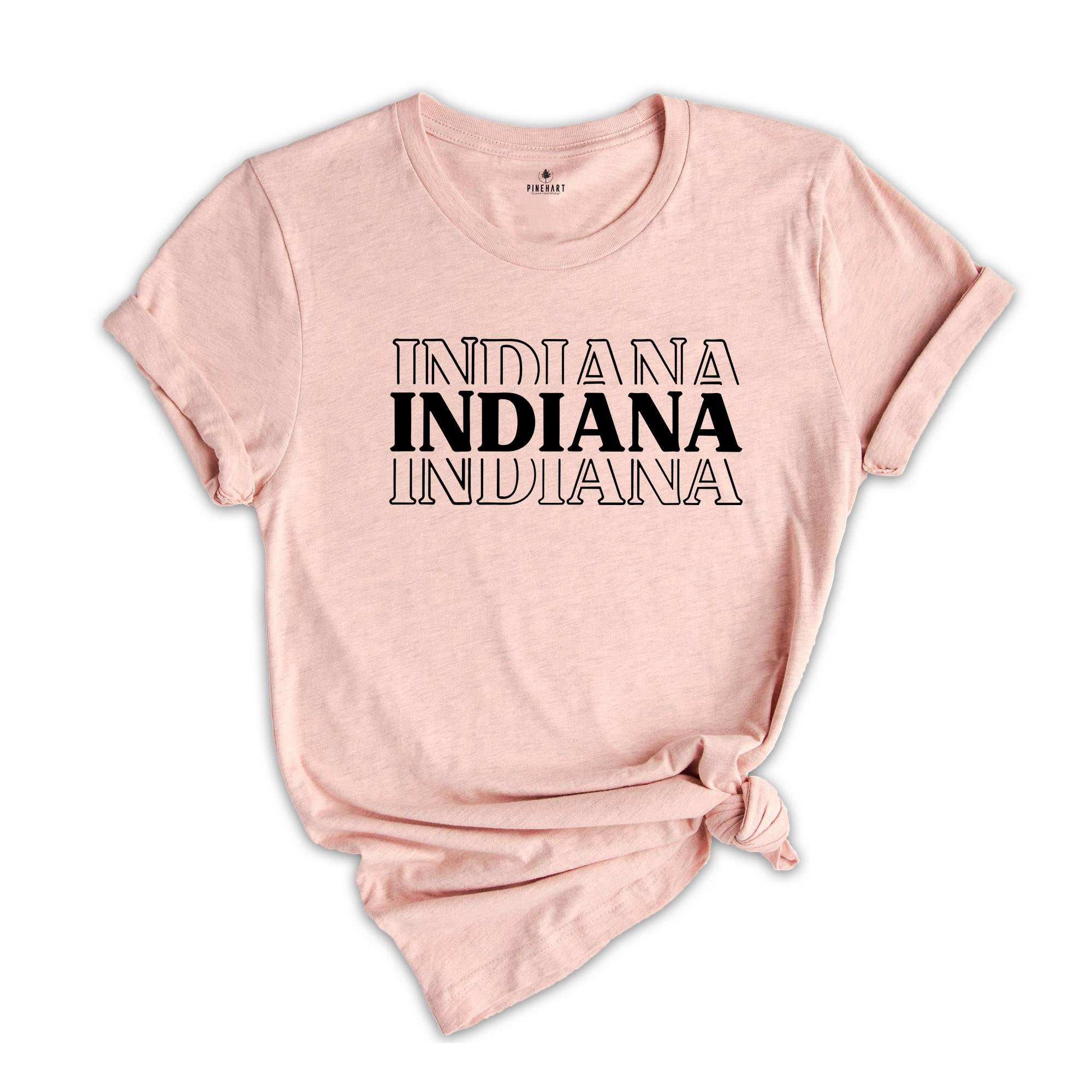 Indiana State Shirts, Indiana State Map Shirt, Indiana Travel Gifts, Indiana Tee Top, Indiana Clothing, Indiana Travel T-Shirt