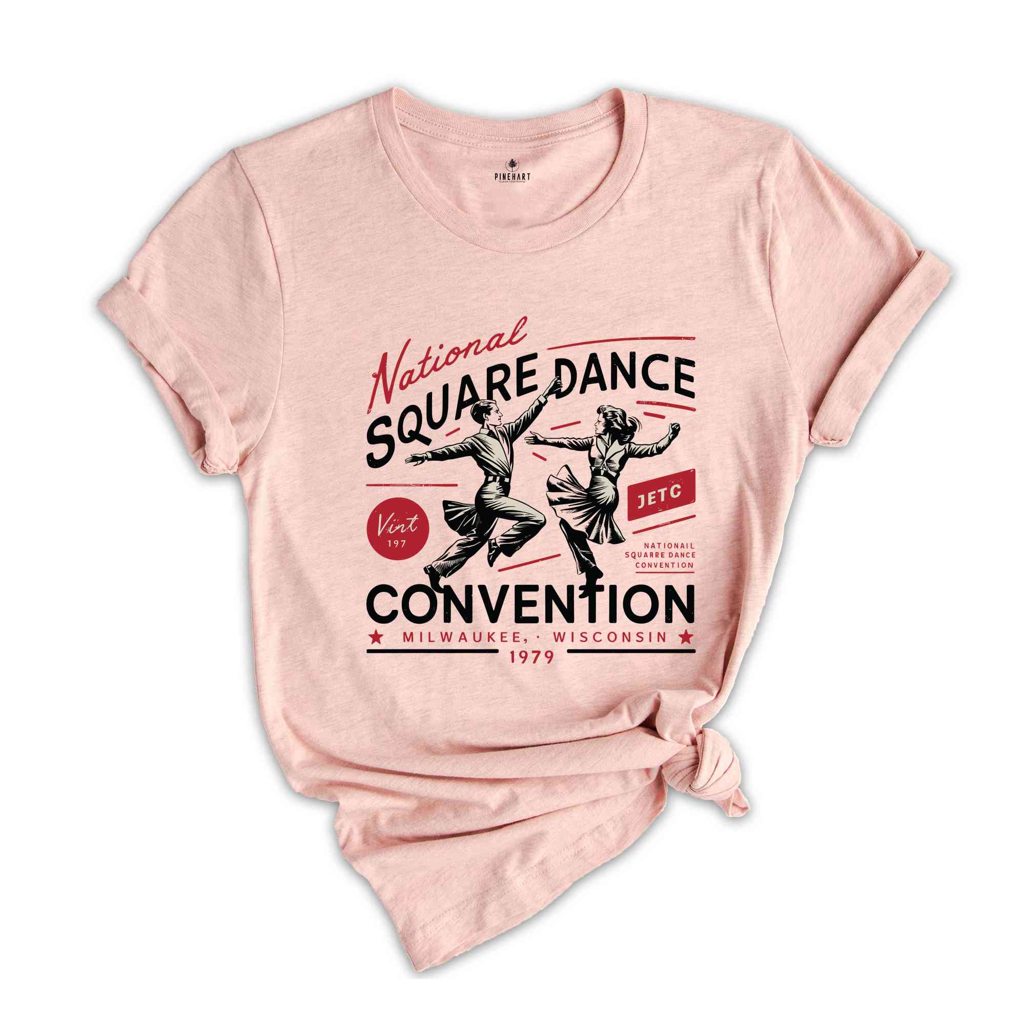 Vintage Style Tee, National Square Dance Convention Tee, 1979 Milwaukee Dance Convention Tee, Vintage Convention, Convention T Shirt