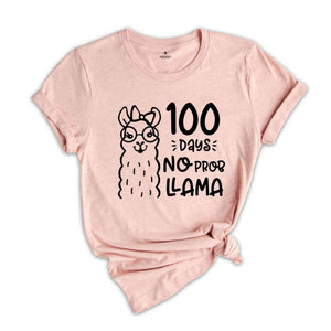 100 Days of School Shirt, 100 Days of No Prob Llama Shirt, Funny Back to School Shirt, Funny Quarantine 2024 Shirt, Funny Teacher Shirt