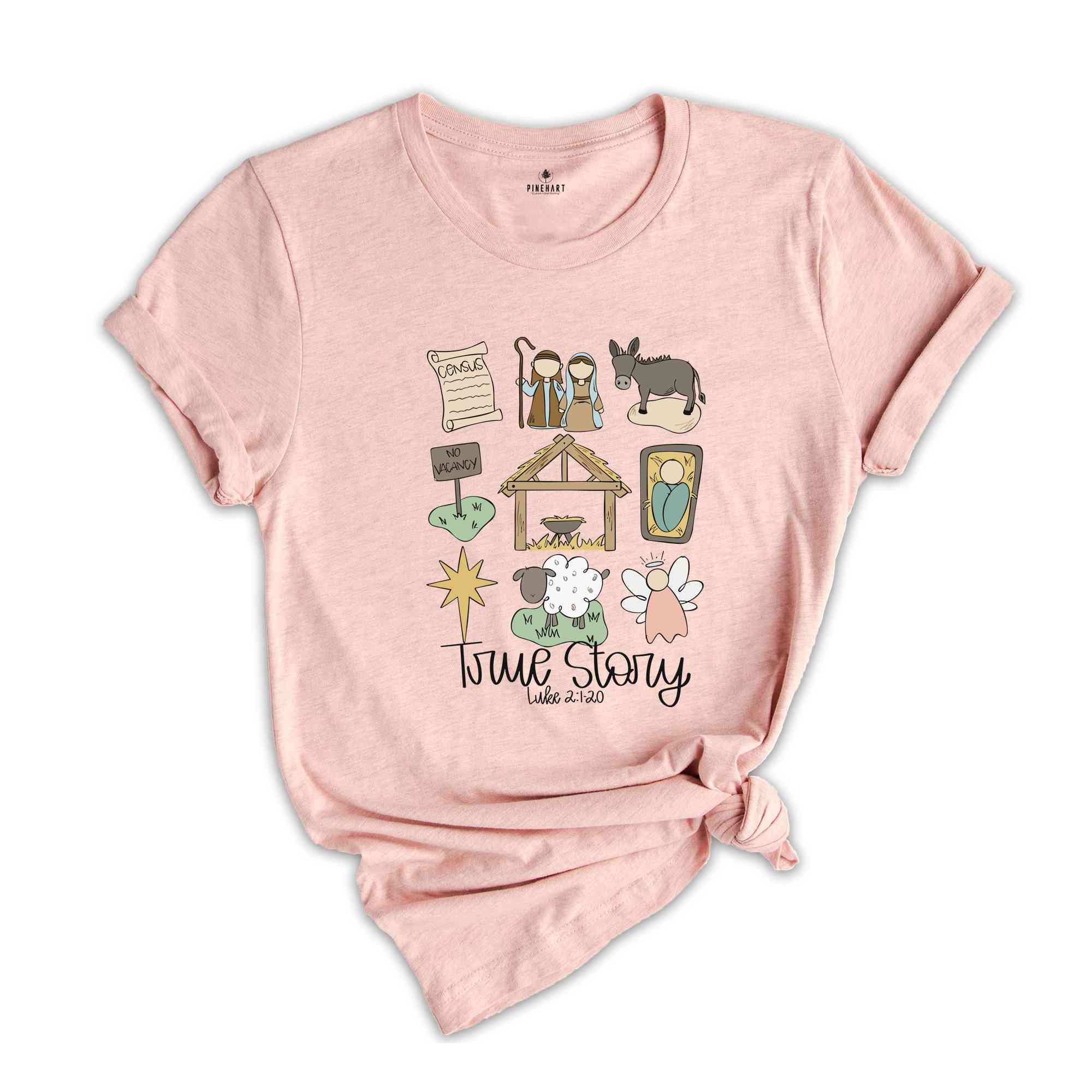 True Story Shirt, Faith Christmas Shirt, Nativity Story Shirt, Religious Christmas, Baby Jesus Shirt, Holly Night Shirt