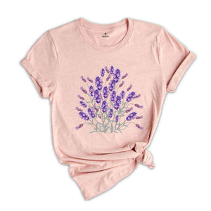 Lavender Flower Shirt, Vintage Lavender Flower Shirt, Boho Wildflowers Shirt, Vintage Botanical Flower Shirt, Gardening Shirt, Nature Shirt