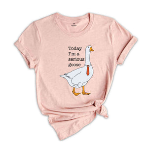 Today I'm a Serious Goose T-Shirt, Funny Silly Shirt, Funny Goose Shirt, Goose Lover Shirt, Meme Shirt, Funny Shirt