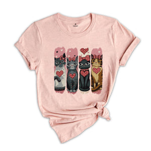 Valentine Cat Shirt, Cute Valentines T-Shirt, Cat Lover Shirt, Cat Shirt, Valentines Shirt, Cat Lover Tee, Cat Mom, Valentines Gift