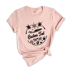 Custom Beach T-Shirt, Beach T-Shirt, Coastal Vibes Women Shirt, Vacation Trip, Beach Holiday T-Shirt