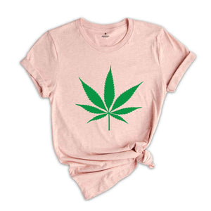 Weed Leaf Shirt, Marijuana Shirt, Stoner Shirt, Weed Pocket Shirt, Botanical Leaf Shirt, Leaf Tshirt, Garden Lovers Tee