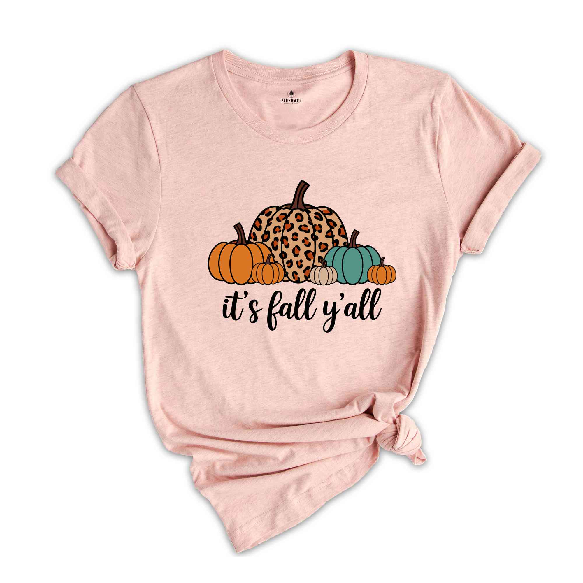 It's Fall Y'all Shirt, Fall Shirt, Pumpkin Shirt, Cute Fall Shirt, Leopard Pumpkin Shirt, Fall Mom Shirt, Fall Teacher Shirt