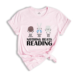 Rock Paper Scissor Reading Shirt, Book tshirt, Reading Teacher T-shirt, Bookworm Shirt, Teacher Tee, Book Lover Gift