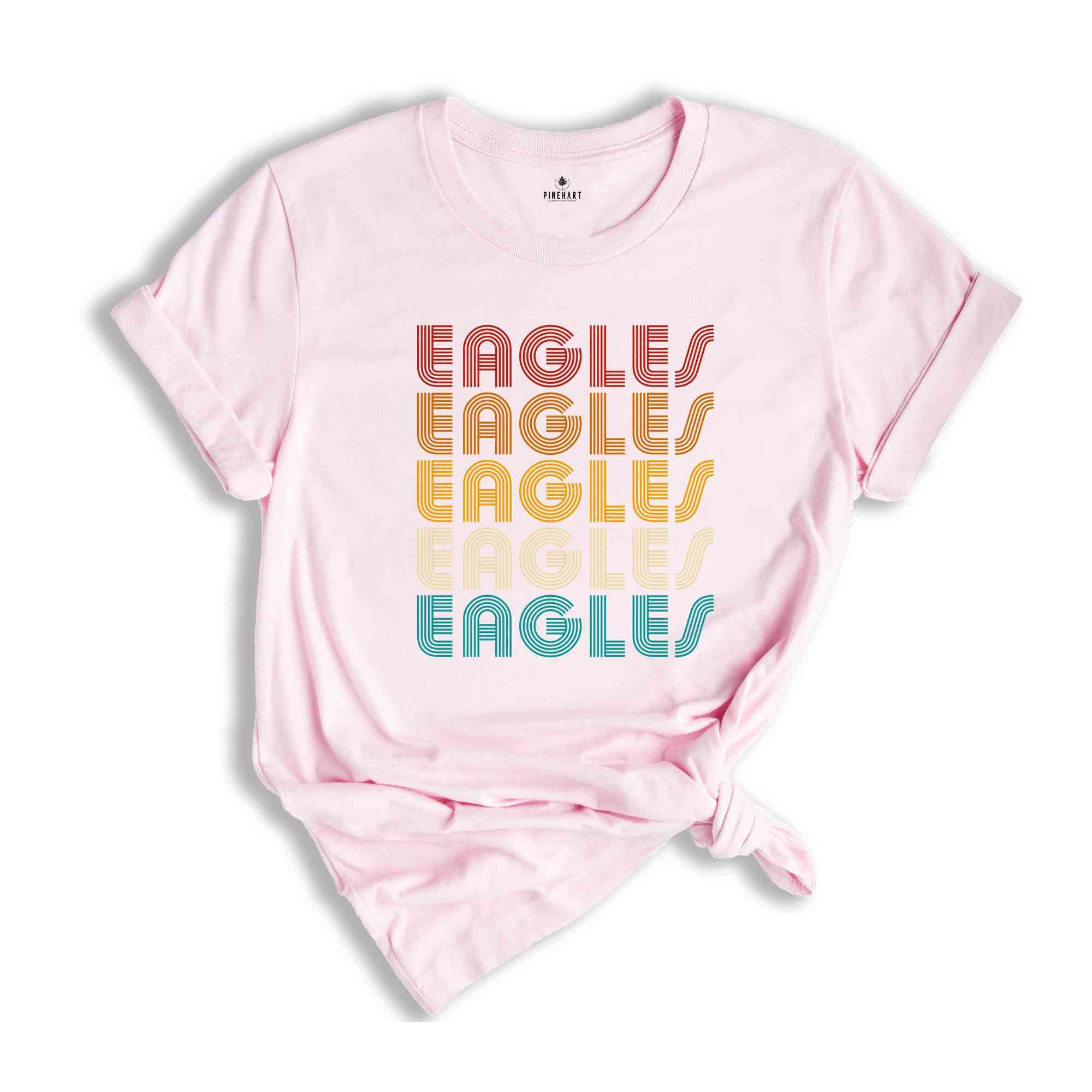 Retro Custom Shirts, Retro Custom Gifts, Eagles Team Shirt, Eagles Football Shirt, Eagles Fan Gift, Eagles School Tee, Eagle Mascot Shirt