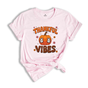 Thankful Vibes Shirt, Pumpkin Patch Shirt, Fall Shirt, Thanksgiving Heart Shirt, Thanksgiving Matching Shirt, Thanksgiving Shirt