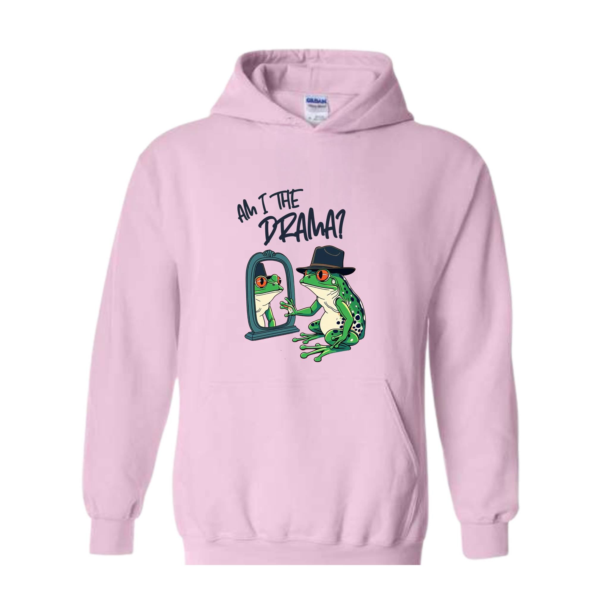 Am I The Drama Hoodie, Funny Frog Sweatshirt, Frog Hoodie, Retro Sassy Sweatshirt, Mental Health Hoodie, Funny Frog Lover Sweater