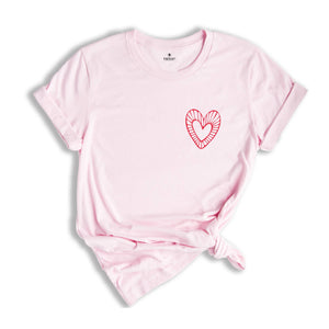 Pocket Heart Shirt, Valentine Day T Shirt, Love Heart Shirt, Love T Shirt, Girlfriend Shirt Gift, Wife Shirts, Cute Love T-shirt