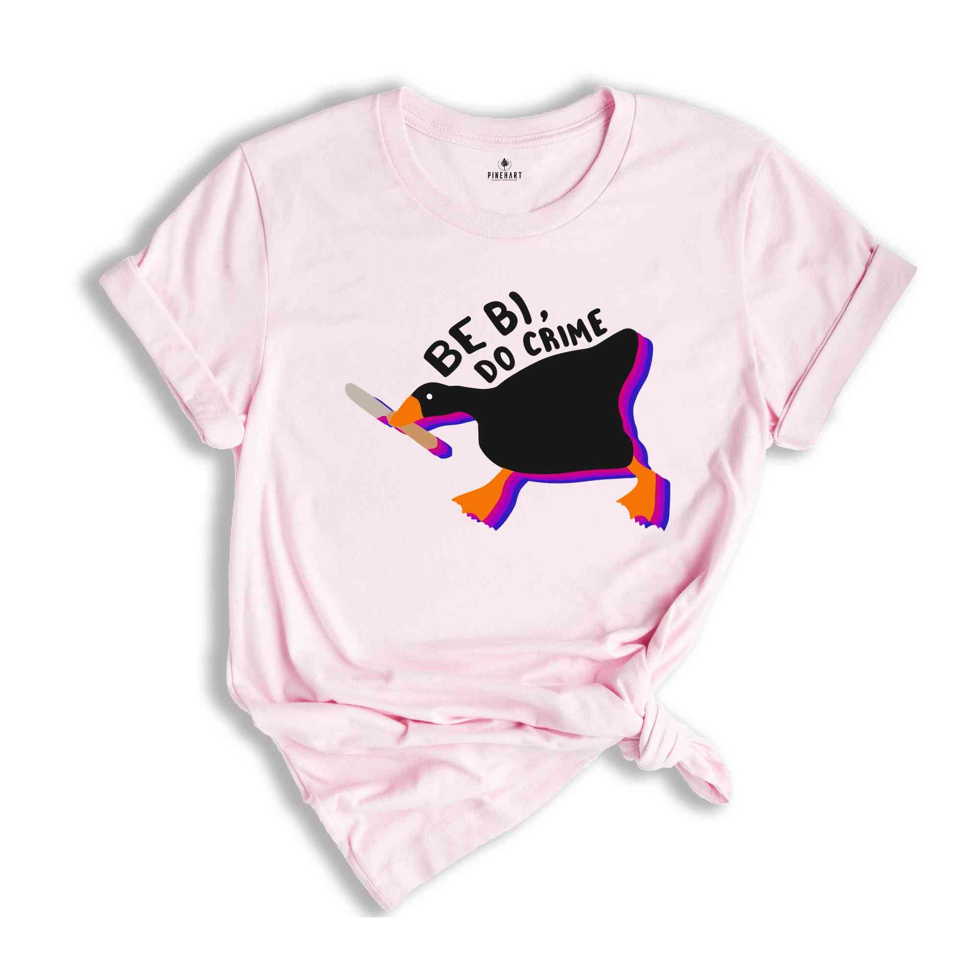 Be Bisexual Do Crime T-Shirt, Duck LGBT Shirt, LGBTQ Shirt, Bi Duck Shirt, Bisexual T-Shirt, Gay Pride T-Shirt, Pride Month Shirt