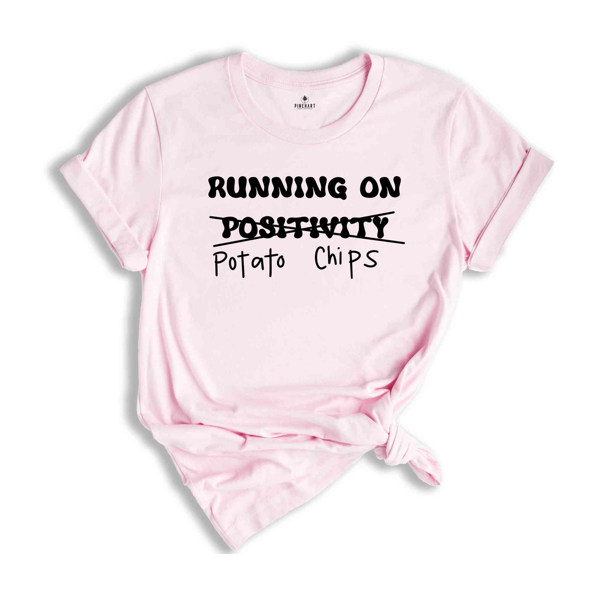 Running on Potato Chips Shirt, Cute Potatoes Shirt, Potato Lover Gift, Vegetarian Shirt, Potato Lover Shirt, Sweet Potato Shirt