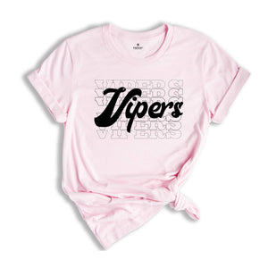 Team Mascot Shirt, Vipers Team Shirt, Vipers Team Spirit Shirt, Vipers Fan Shirt, Vipers School Shirt, Vipers School Spirit