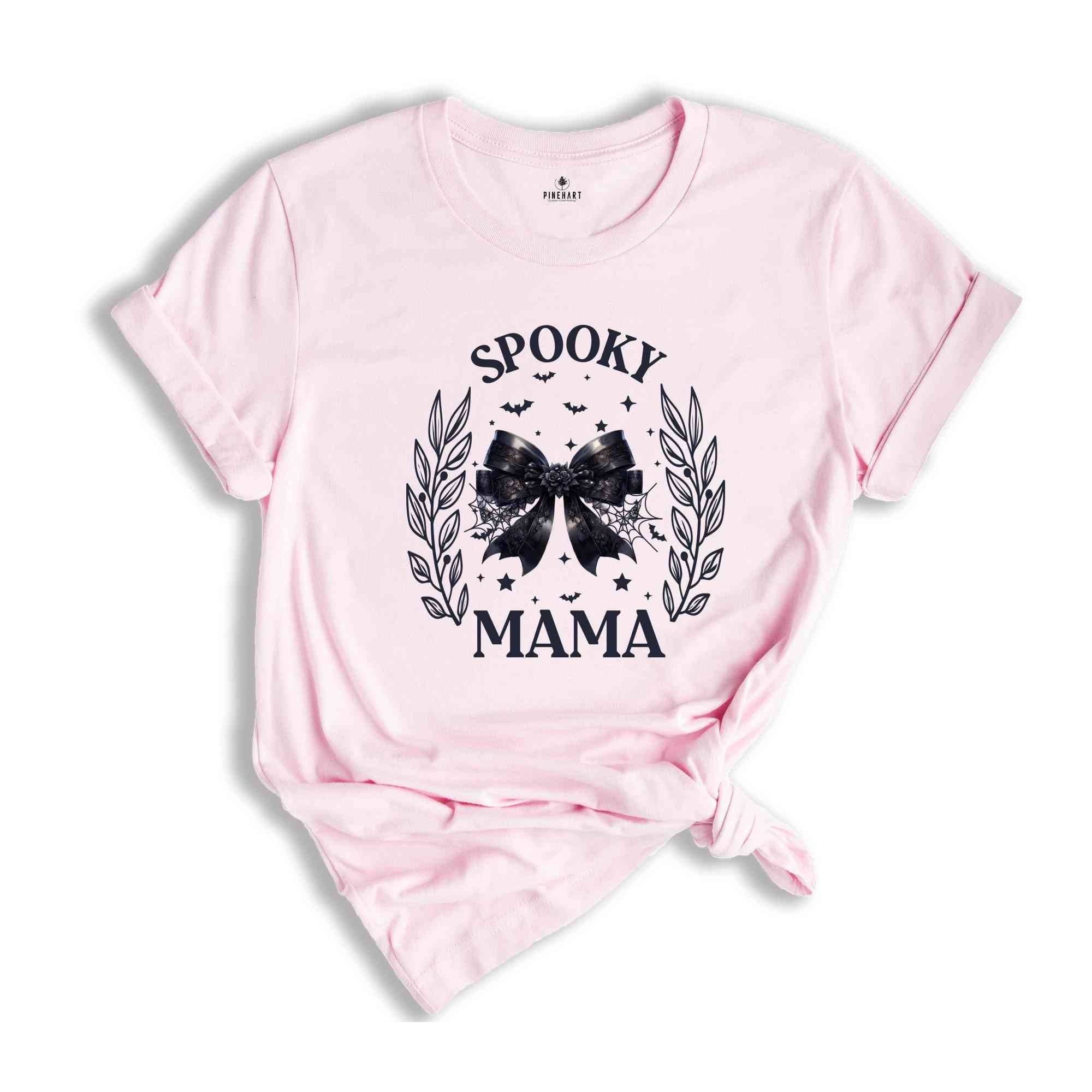 Halloween Mommy and Me Shirt, Spooky Mama Mini Shirt, Kids Halloween Shirt, Mother and Daughter, Dark Coquette Halloween Mom Shirt