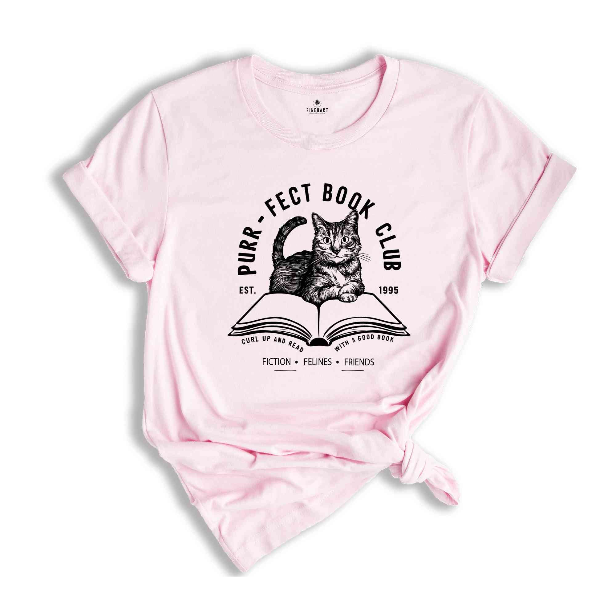 The Purr-fect Cat Bookish Shirt, Book Club T-shirt For Cat Lovers, Reading t-shirt, Books Reading, Gift for Cat Lover, Book lover gift