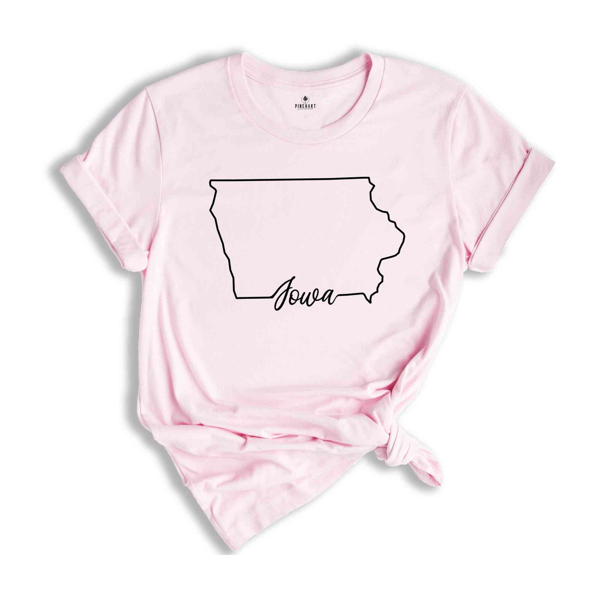 Iowa State Shirt, The USA State Shirt, Iowa USA Shirt, Iowa Map Outline Shirt, US Outline Shirt, United States Shirt