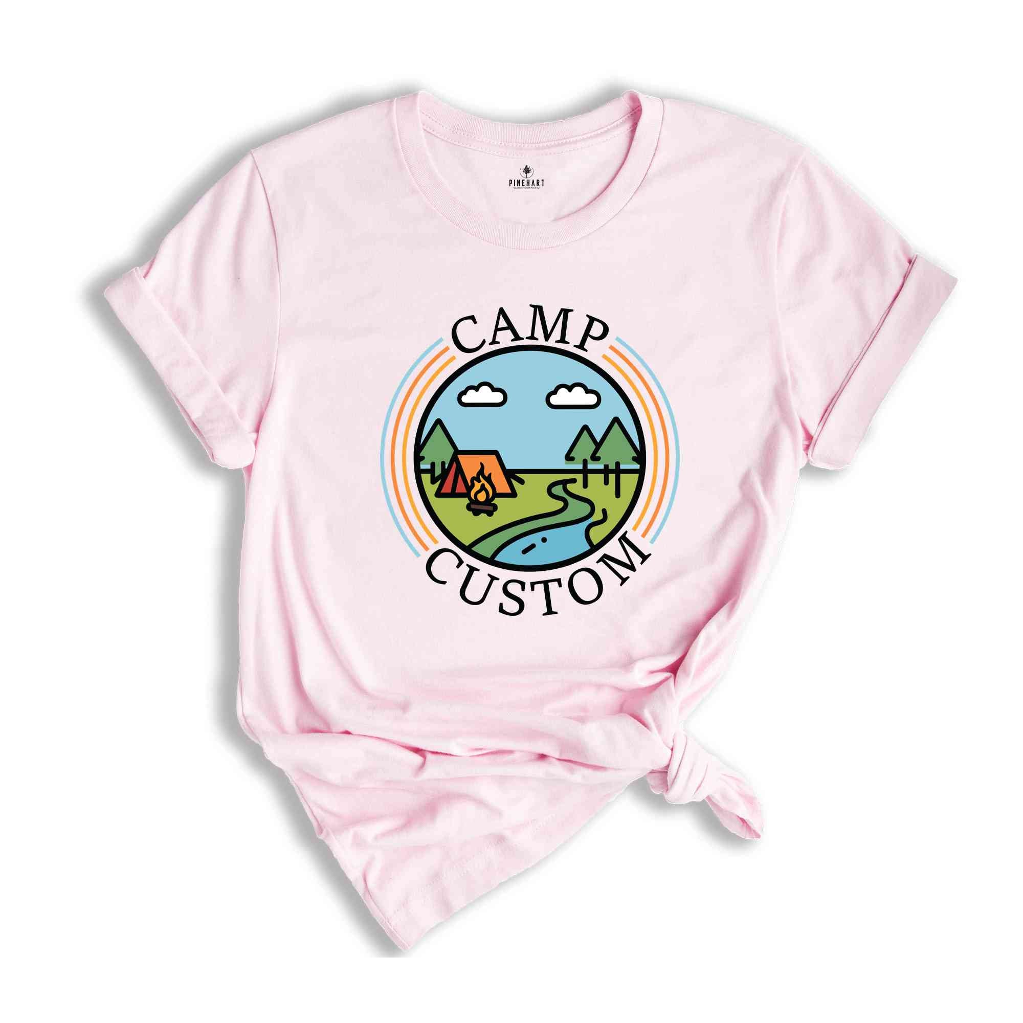 Custom Camp T-Shirt, Custom T-shirt, Custom Shirt, Custom Camp Shirt, Camp Crew Shirt, Camp Custom Shirt, Camping Family Shirt